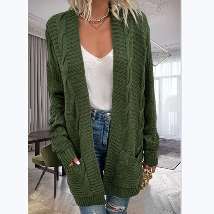 Women's knit cardigan with a structured design and large pockets Lune London