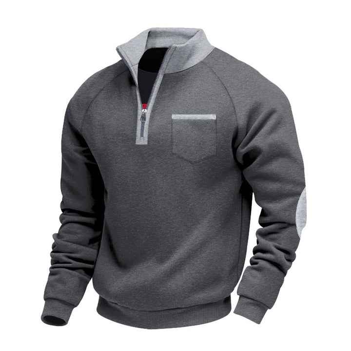 Men's sweatshirt with high collar and practical pockets Lune London