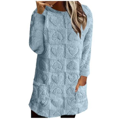 Ladies Cozy Tunic with Heart Pattern Lune London