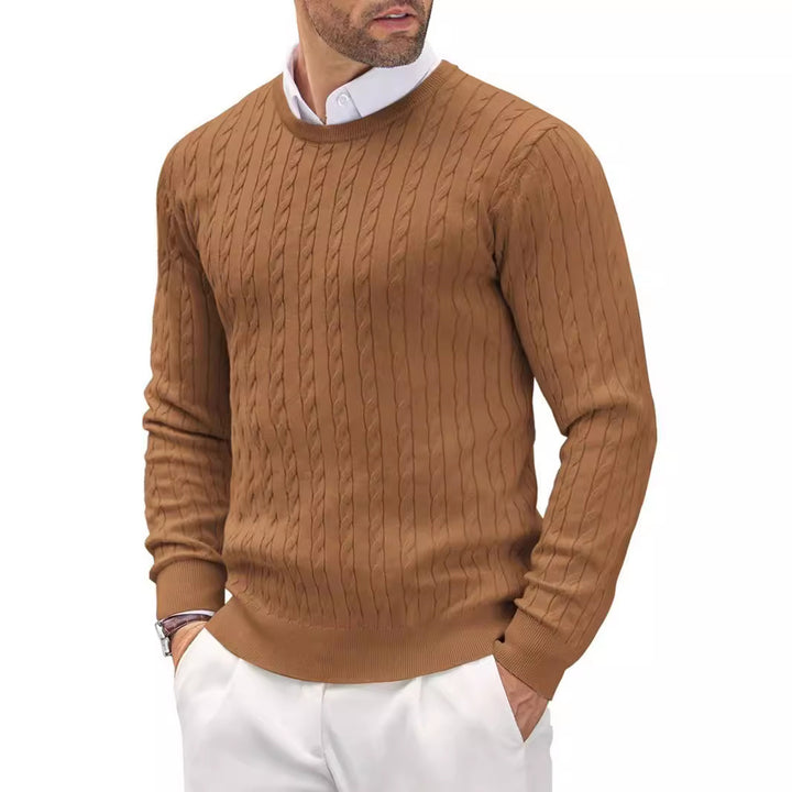 Men's knit sweater with textured cable pattern Lune London