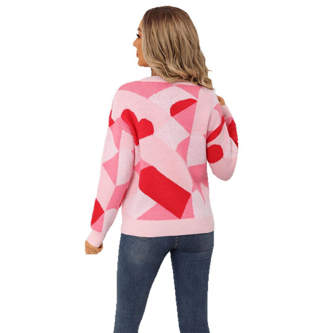 Knit sweater for women with geometric pattern Lune London