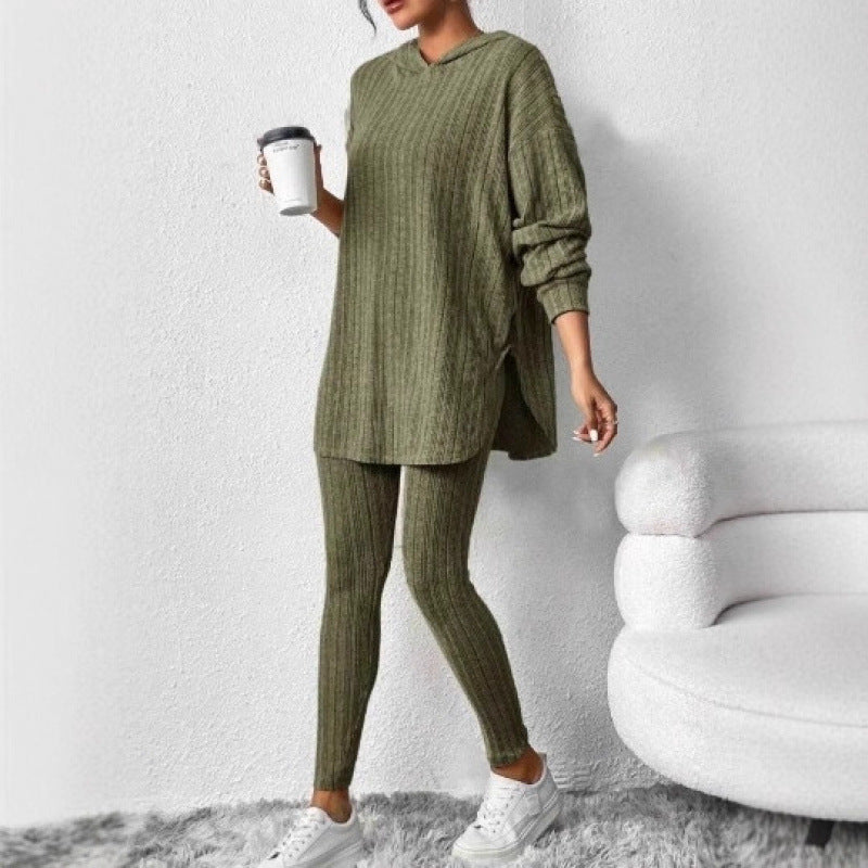 Women's Comfortable Lounge Set with Hood and Slim Pants Lune London