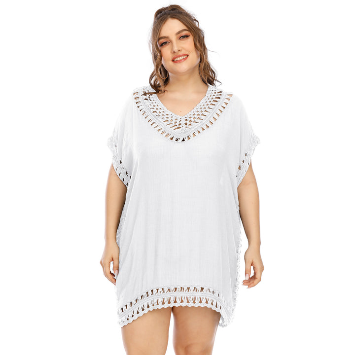 Women Boho Crochet Detail Chic Pareo Style