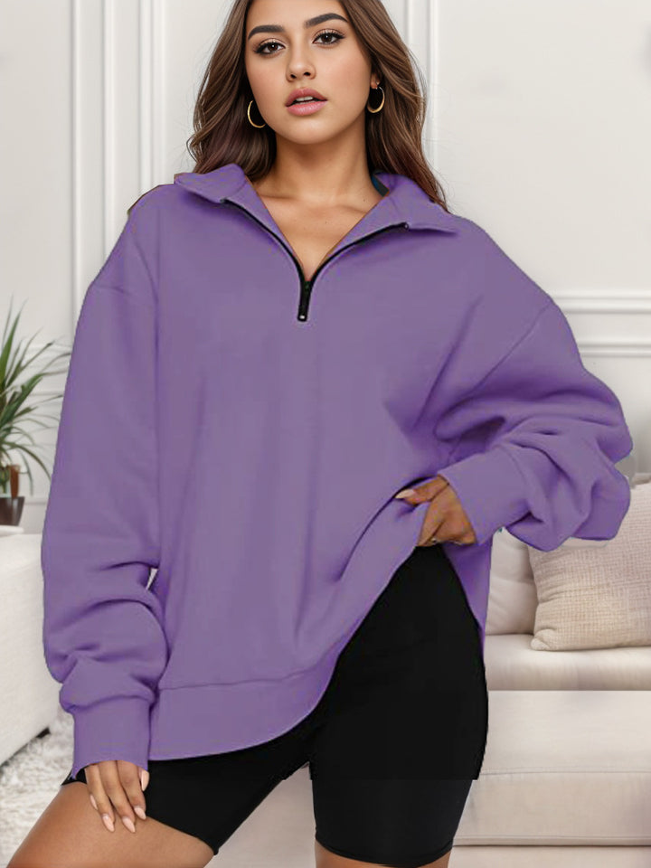 Oversized sweatshirt for women with high collar Lune London