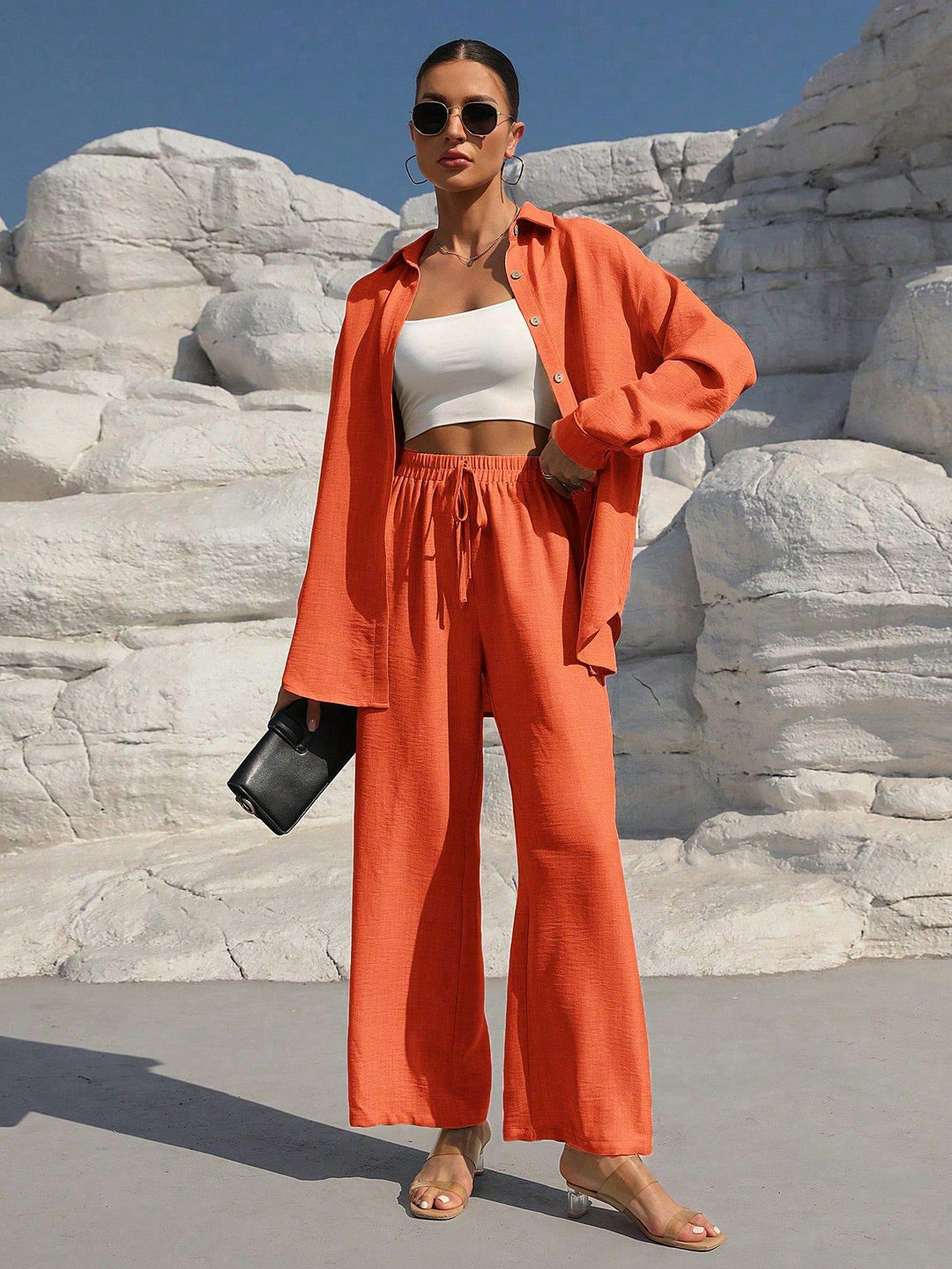 Women casual and elegant linen set with relaxed fit Lune London