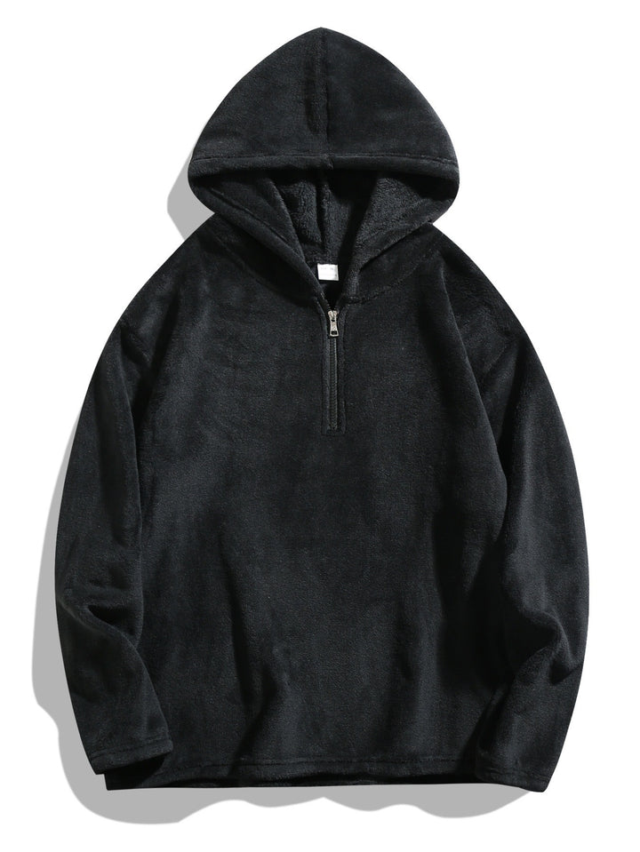 Men's cozy fleece hoodie with practical zip opening Lune London
