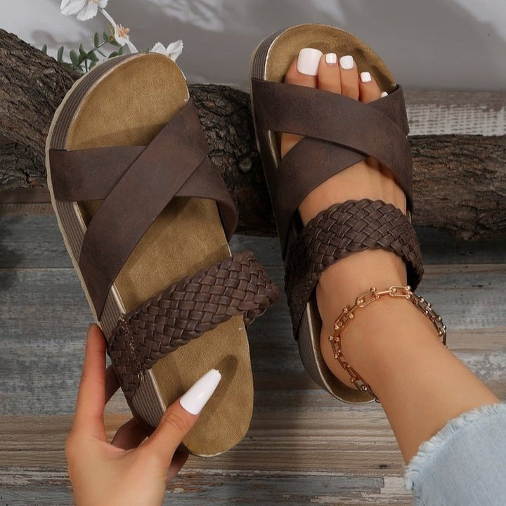 Women Slip-On Comfort Woven Chic Sandals