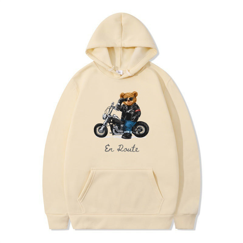 Women's hoodie with unique bear design and casual fit Lune London