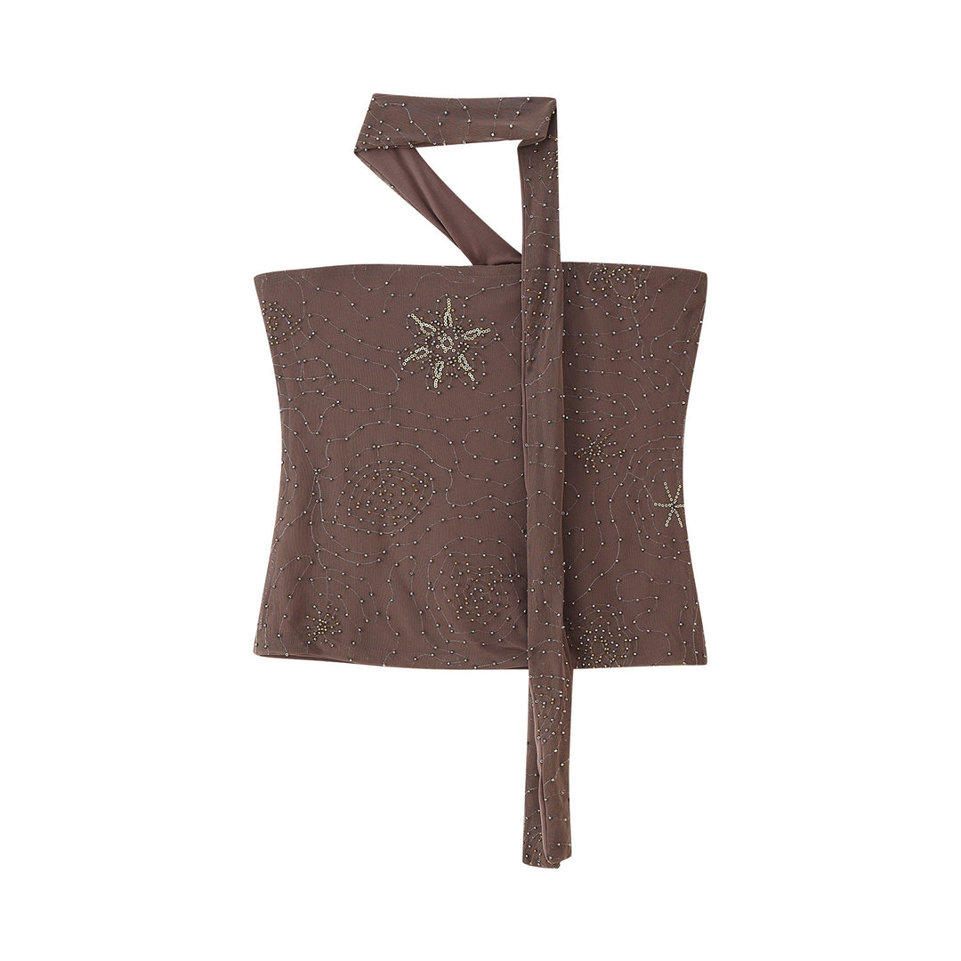 Loose pants for women with elegant embroidery Lune London