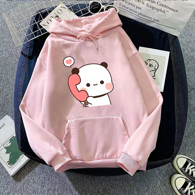 Ladies' hoodie with playful panda design Chic & Stil