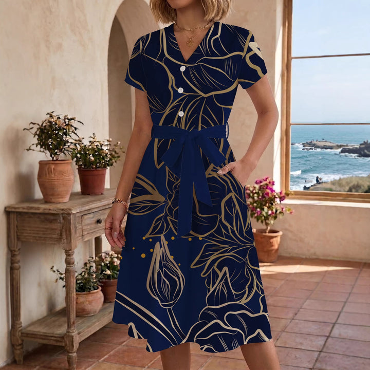 Women’s midi dress with floral design and comfortable fit Lune London