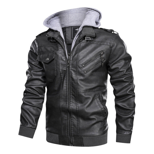 Men's Casual Jacket with Removable Hood and Functional Pockets Lune London