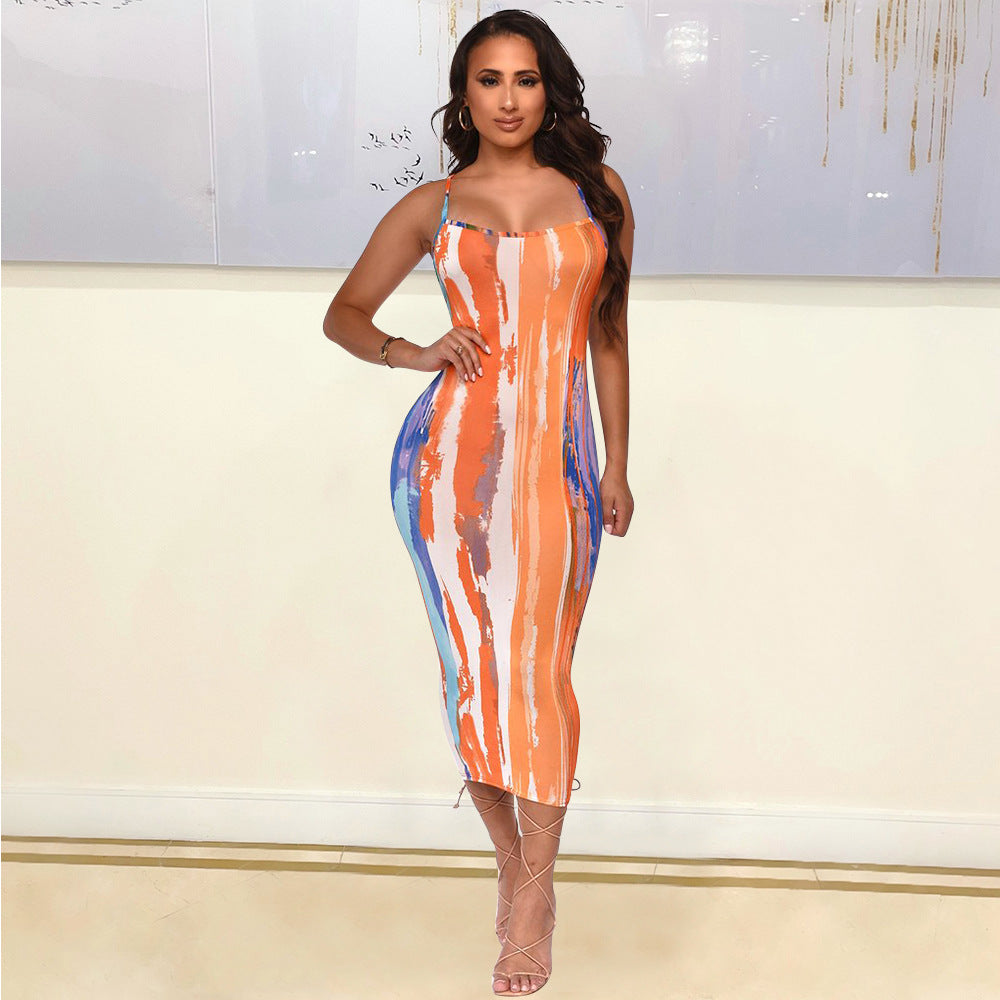 Lune London Women's Bodycon Dress with Abstract Print