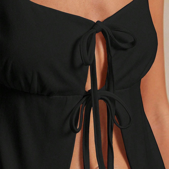Shirt dress for women with gathers and trendy tie band Chic & Stil