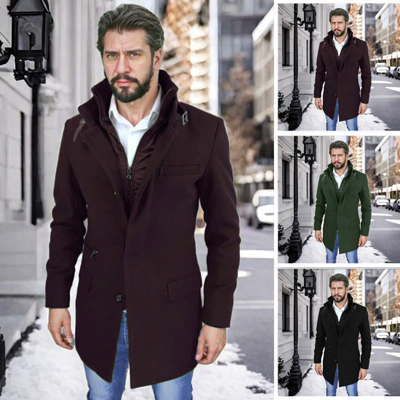 Elegant and functional transition coat for men with removable inner jacket Lune London
