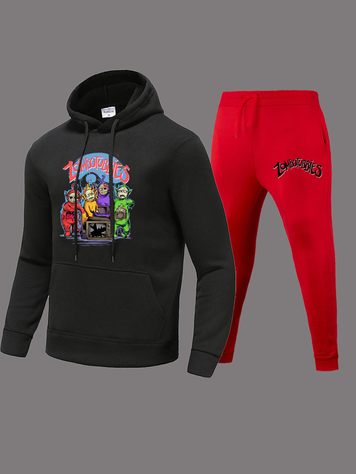 Women's hoodie and jogger set with colorful comic print Lune London
