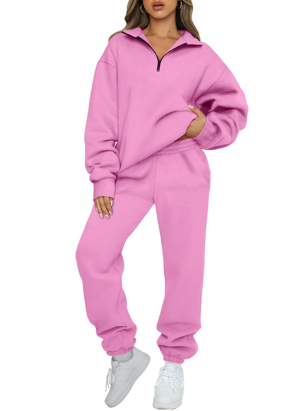 Women Zip Hoodie Set and Chic Jogging Pants