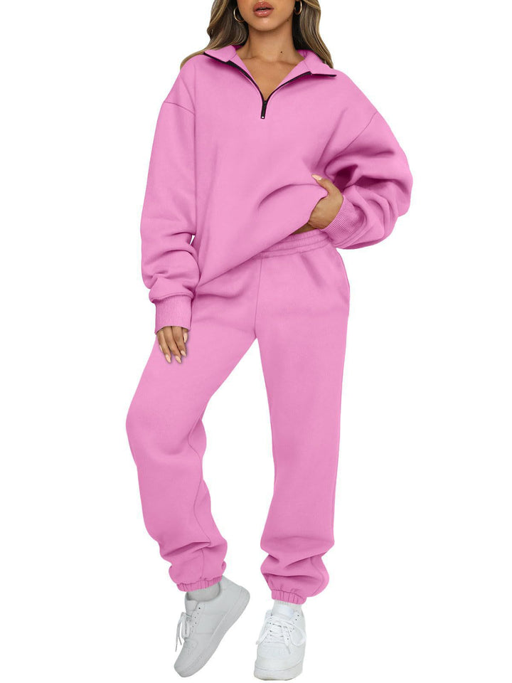 Women Zip Hoodie Set and Chic Jogging Pants