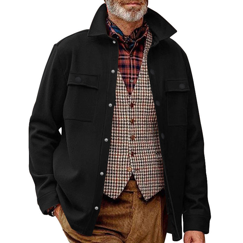 Flannel shirt for men with two chest pockets Lune London