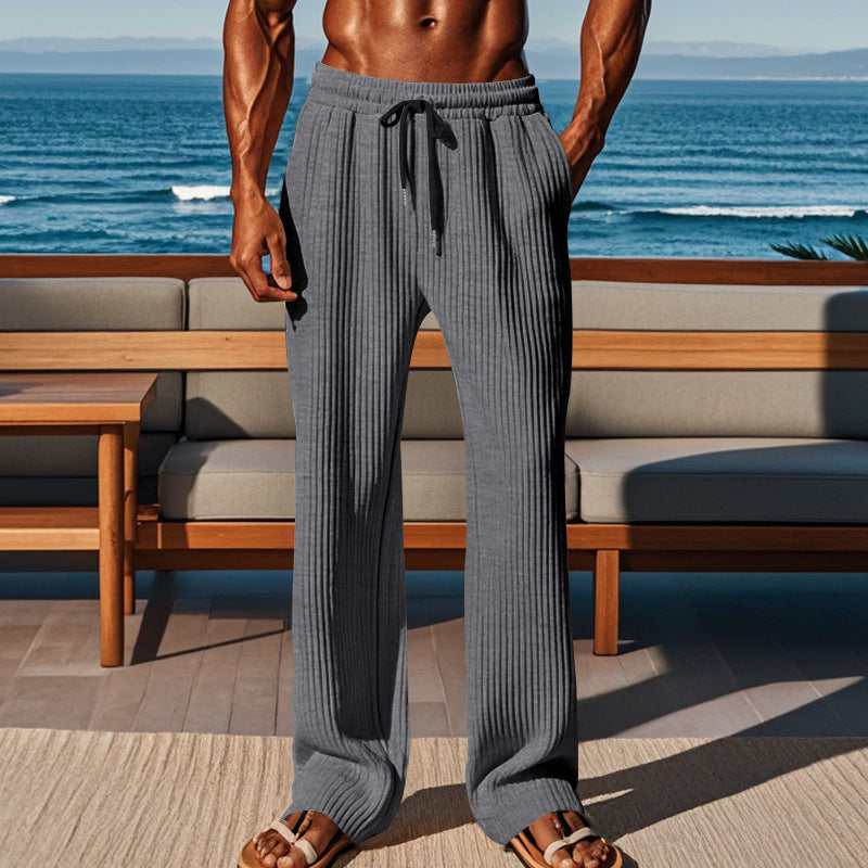 Lune London striped casual leisure pants for men