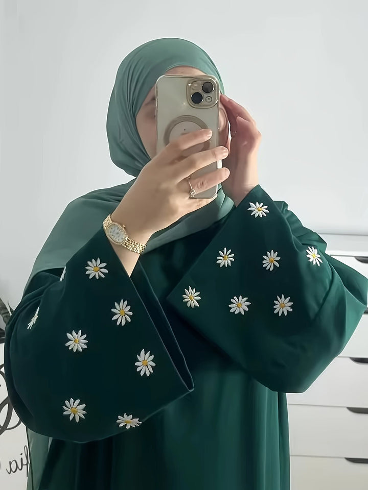 Elegant tunic dress for women with embroidered floral pattern Lune London