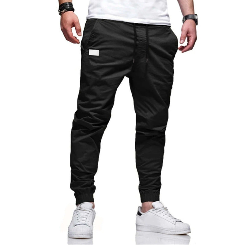 Men's cargo pants with functional pockets and elastic waistband Lune London