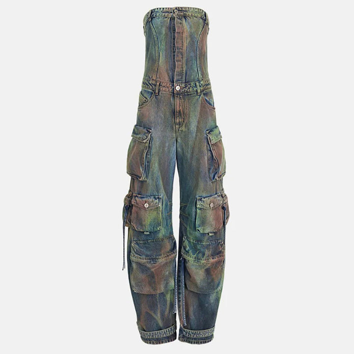Women's cargo overalls with a versatile pocket design and elastic waist Lune London