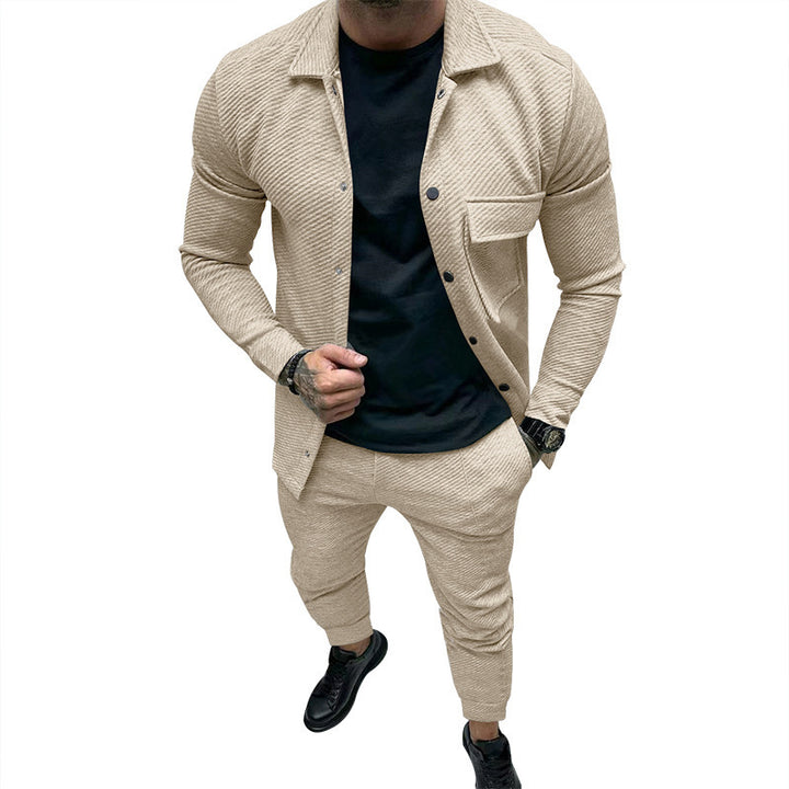 Men's casual leisure set with structured top and matching joggers Chic and style