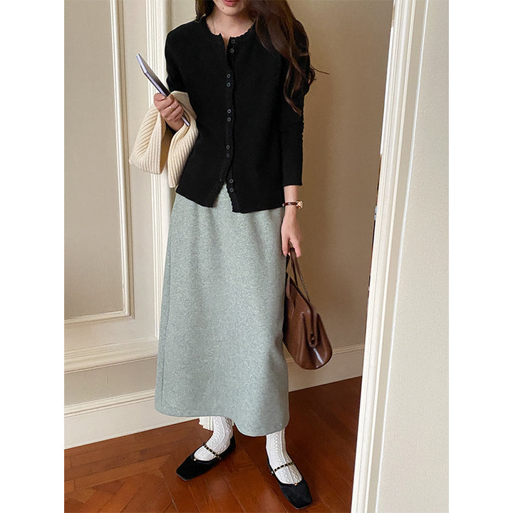 Ladies elegant cardigan with button placket Chic & Stil