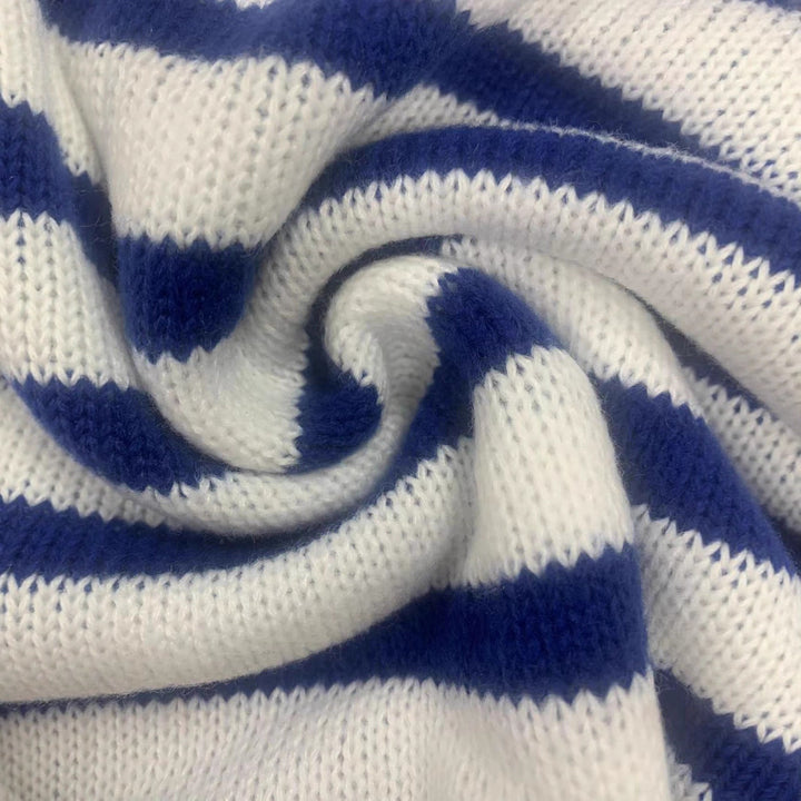 Knitted sweater for women with a trendy striped pattern and a fine texture Lune London