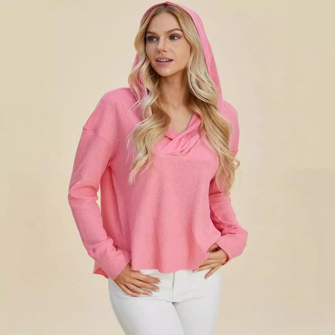 Ladies leisure Hoodie with refined neckline Lune London