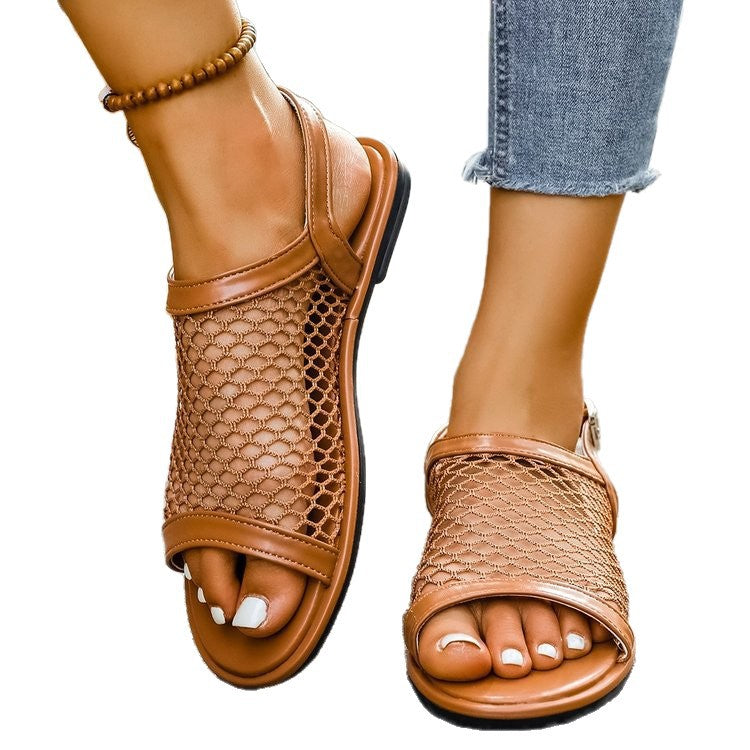 Breathable women's beach sandals with mesh structure and comfortable sole Lune London