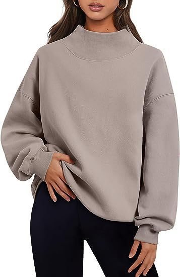 Oversized sweatshirt for women with closed collar and casual fit Lune London