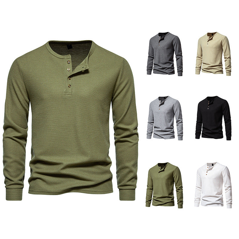 Men's long sleeve shirt with button placket and structured design Lune London