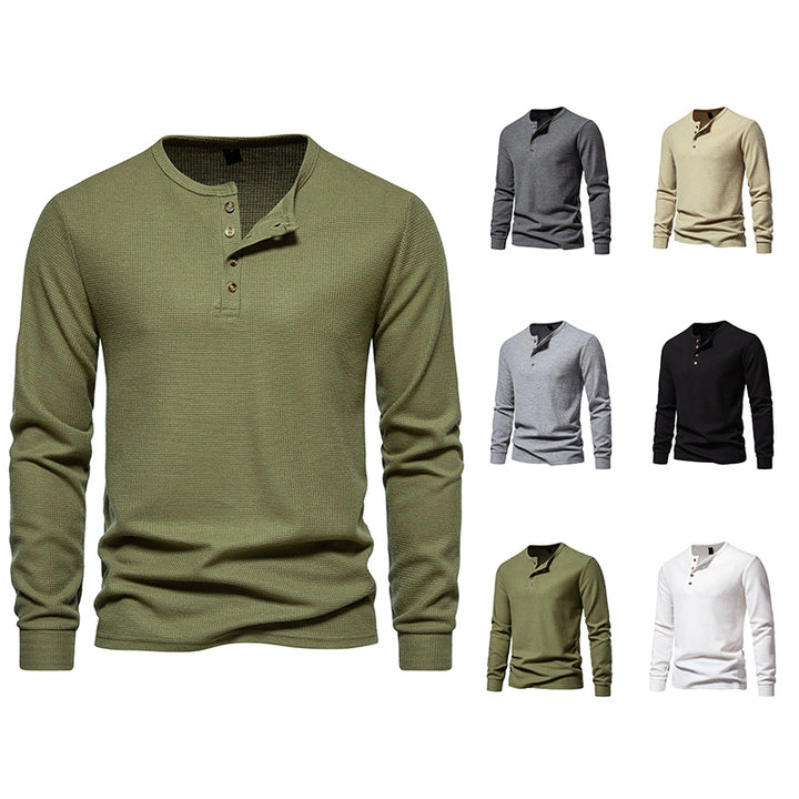 Men's long sleeve shirt with button placket and structured design Lune London