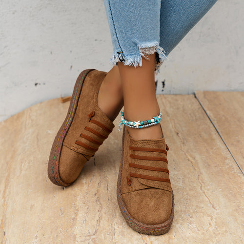 Women lightweight loafers with elastic laces and non-slip sole Lune London