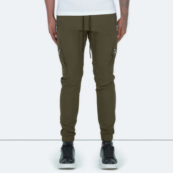 Men's cargo pants with side zip pockets Lune London