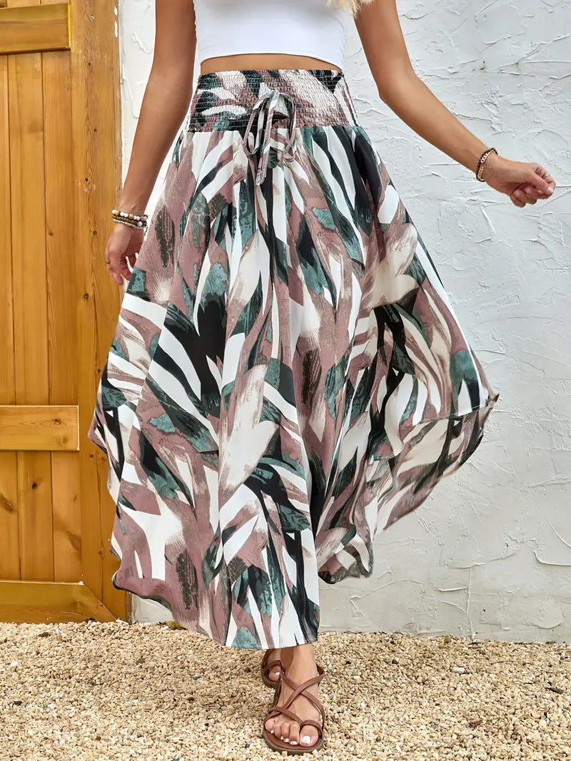 Ladies elegant maxi skirt with modern chevron pattern Lune London