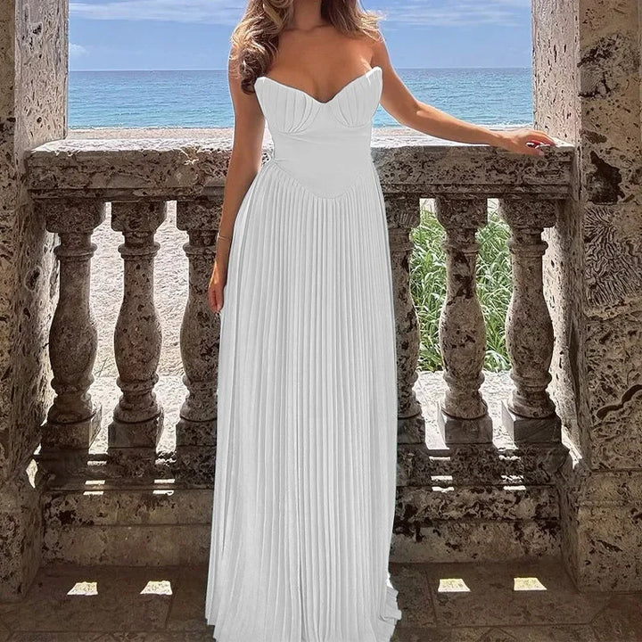 Robe de soirée plissée élégante pour femmes Chic & Stil