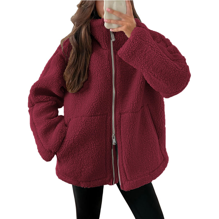 Ladies Cozy Teddy Jacket with Zipper Lune London