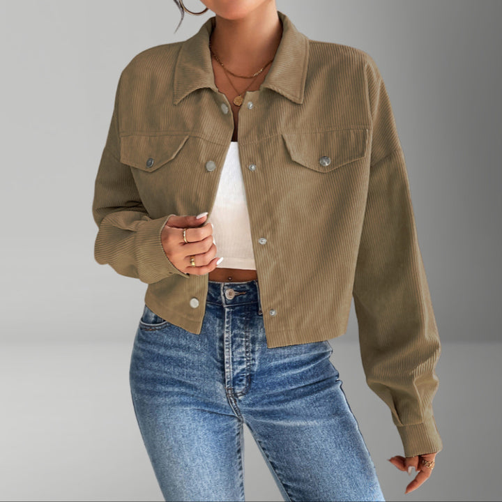 Short jacket for ladies in corduroy-type material Lune London