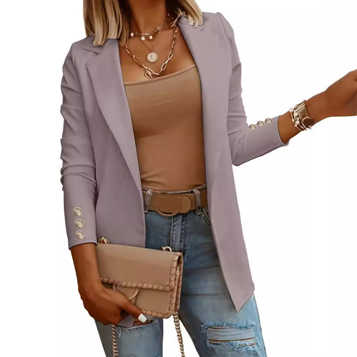 Ladies elegant blazer with trendy button details Lune London
