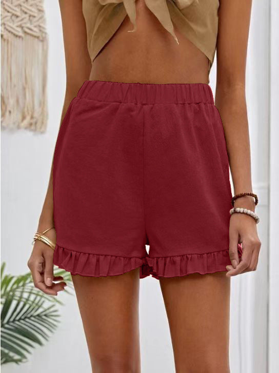 Women's shorts with gathered hem to slip on Lune London