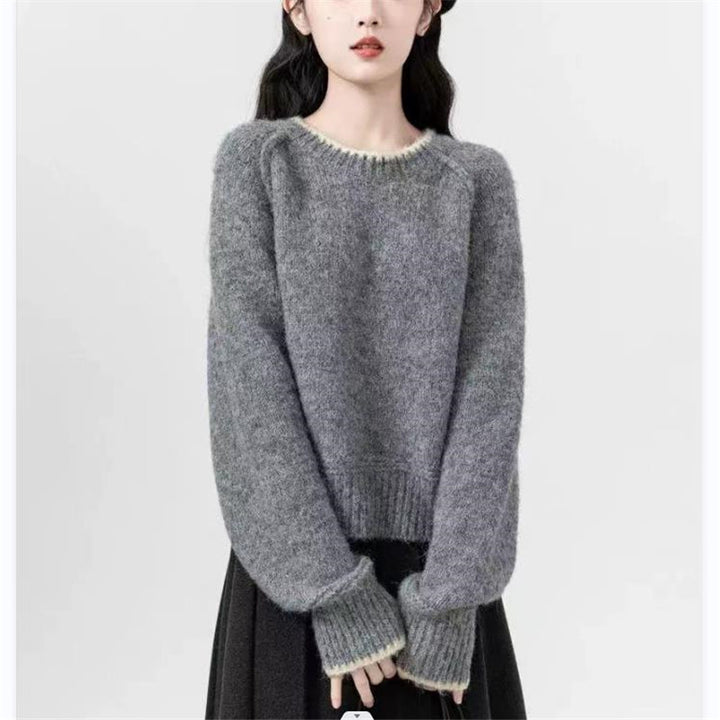 Pull rond confortable pour femmes en tricot fin Chic & Stil