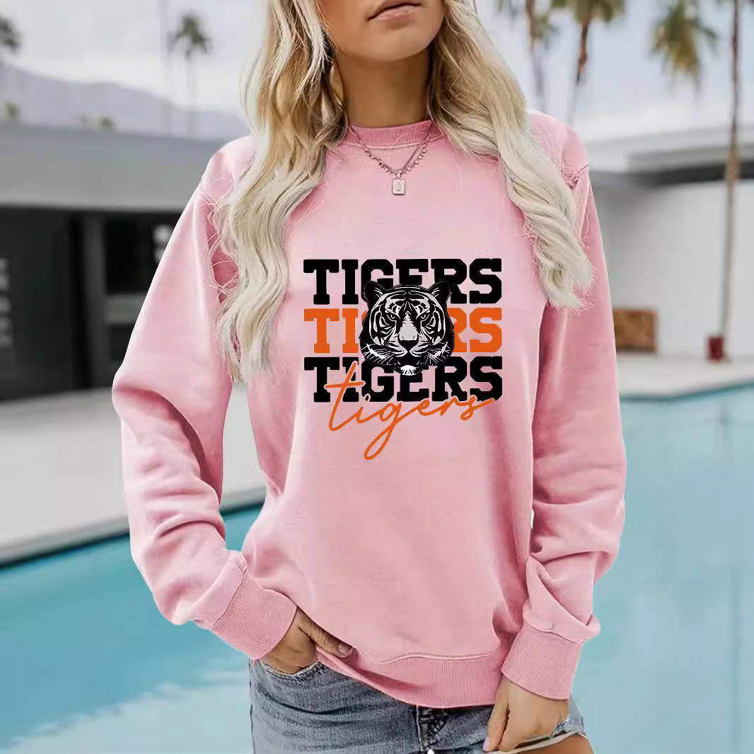 Sweat-shirt femmes avec design tigre animaliste et coupe décontractée Chic & Stil