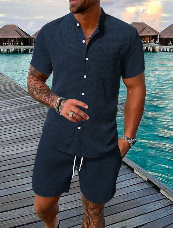 Casual short-sleeved shirts for men with matching shorts Lune London