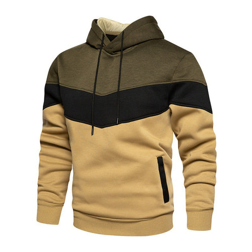 Men's hoodie with contrasting color blocks and a soft lining Lune London