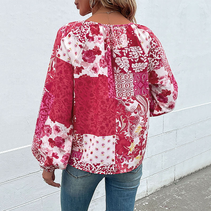 Chemisier tendance pour femmes avec motif floral et design décontracté Chic & Stil
