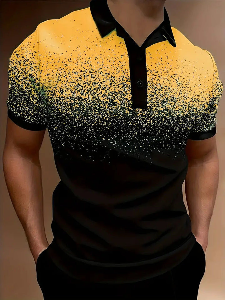 Men-Gradient-Print-Performance-Polo-shirt Lune London
