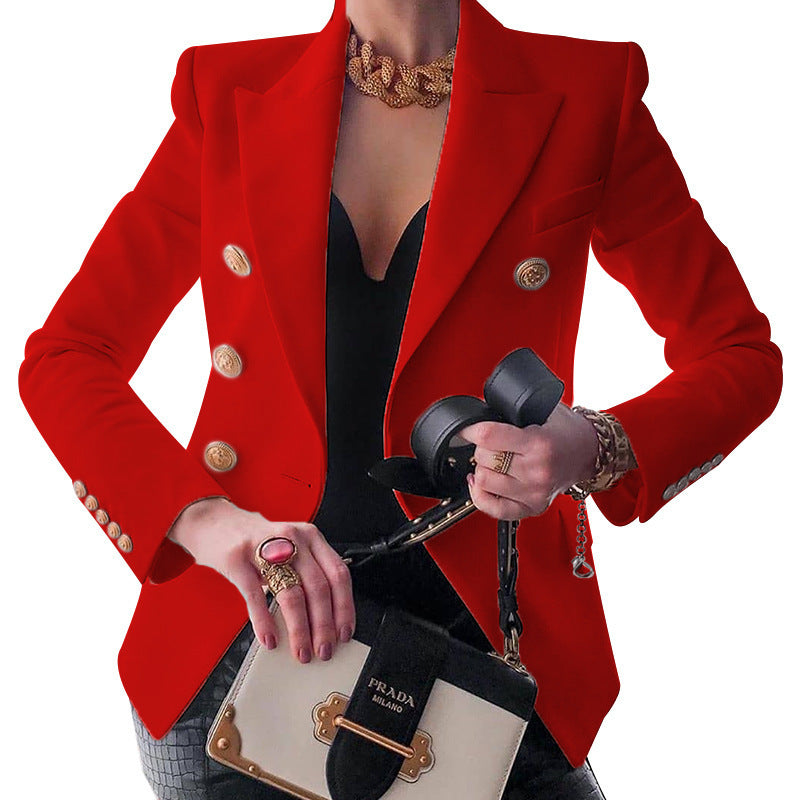 Veste élégante pour femmes avec double boutonnage et détails dorés Lune London